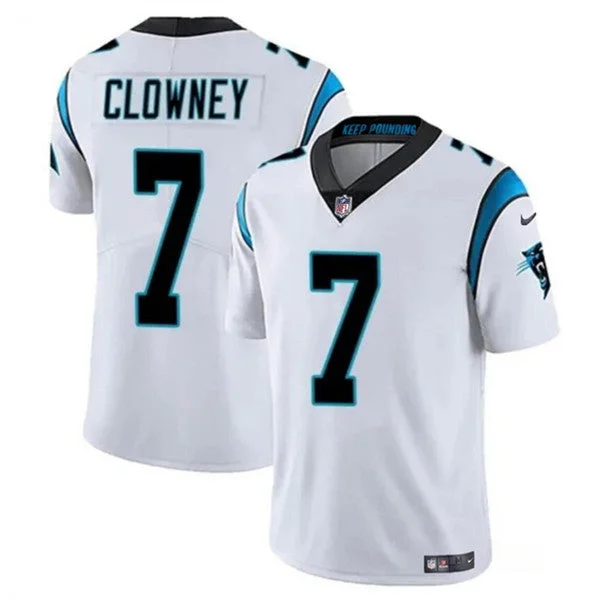 Football Jersey For Game Day Apparel-Men's Carolina Panthers #7 Jadeveon Clowney White Vapor Limited Football Stitched Jersey