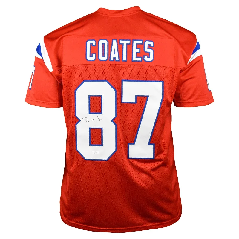 Rugby Jersey For Custom Team Apparel Orders-Ben Coates Signed Pro-Edition Red Football Jersey (JSA)