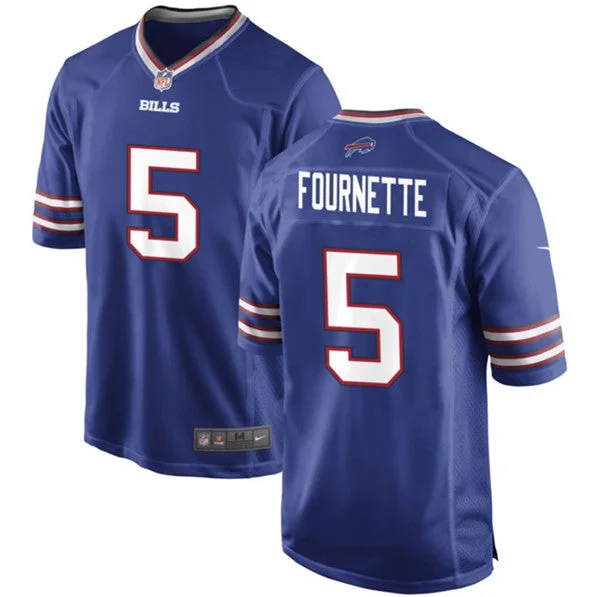 Custom Football Jersey For International Teams-Men's Buffalo Bills #5 Leonard Fournette Blue Stitched Football Game Jersey