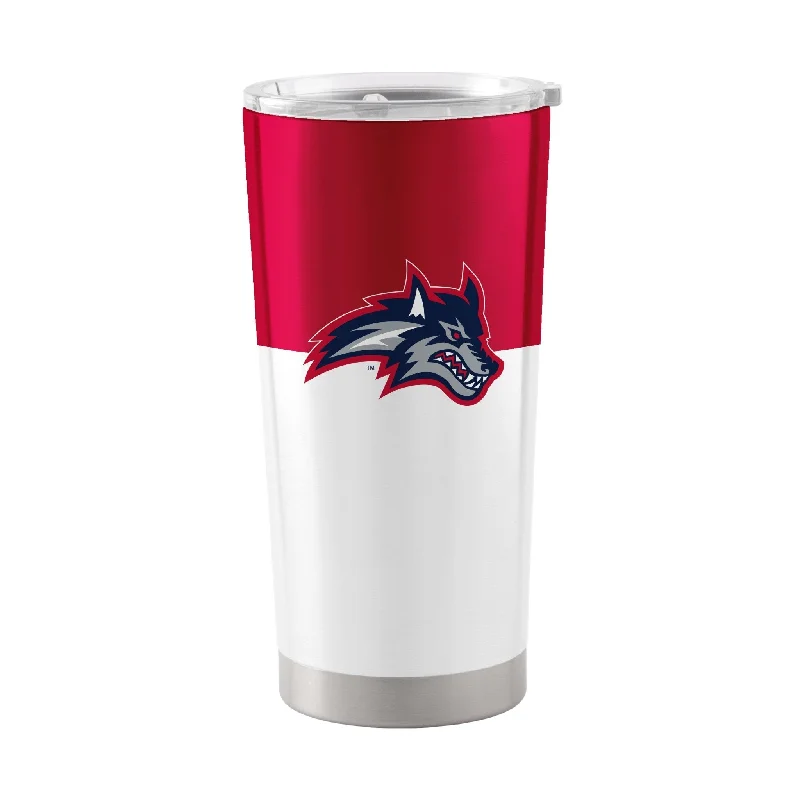 Personalized Team Mug For Custom Clubs-Stony Brook 20oz Colorblock Stainless Tumbler