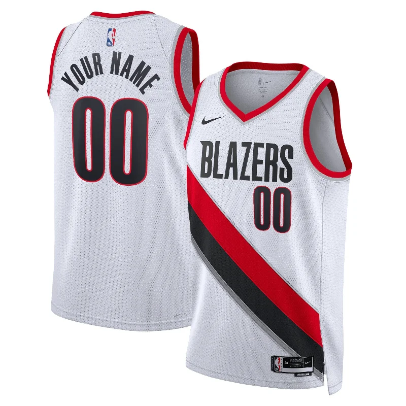 Basketball Jersey For Sports Enthusiasts-Portland Trail Blazers Unisex Swingman Custom Basketball Jersey White - Association Edition