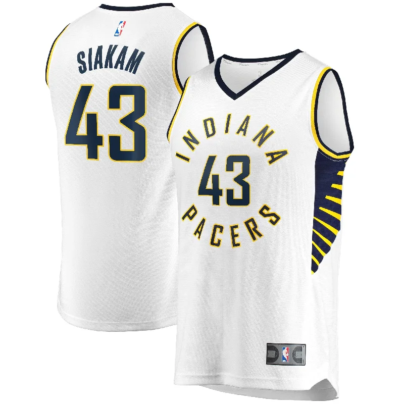 Basketball Jersey For Competitive Basketball Teams-Pascal Siakam Indiana Pacers Branded Fast Break Player Basketball Jersey - Association Edition - White