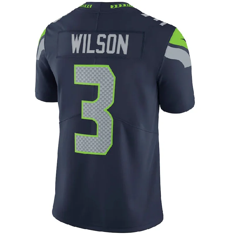 Rugby Jersey For Custom Clothing-S.Seahawks #3 Russell Wilson College Navy Vapor Untouchable Limited Player Jersey Stitched American Football Jerseys