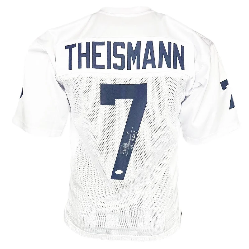 Rugby Jersey With Unique Design-Joe Theismann Signed Go Irish Inscription Notre Dame College White Football Jersey (JSA)