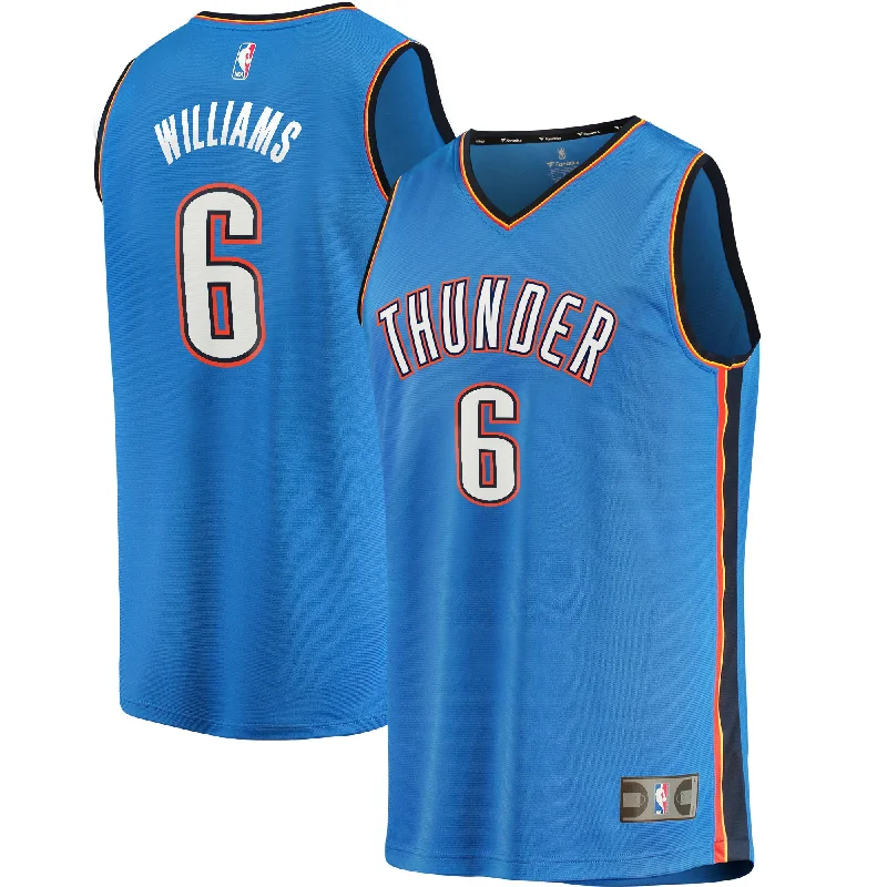 Basketball Jersey For Youth Basketball Teams-Jaylin Williams Oklahoma City Thunder Branded 2021/22 Fast Break Basketball Jersey - Icon Edition - Blue