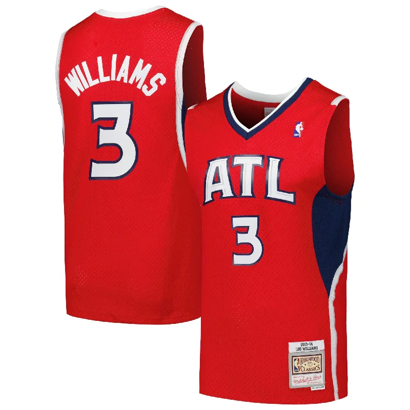 Custom Basketball Jersey For Professional Teams-Lou Williams Atlanta Hawks 2001/02 Hardwood Classics Swingman Basketball Jersey - Red