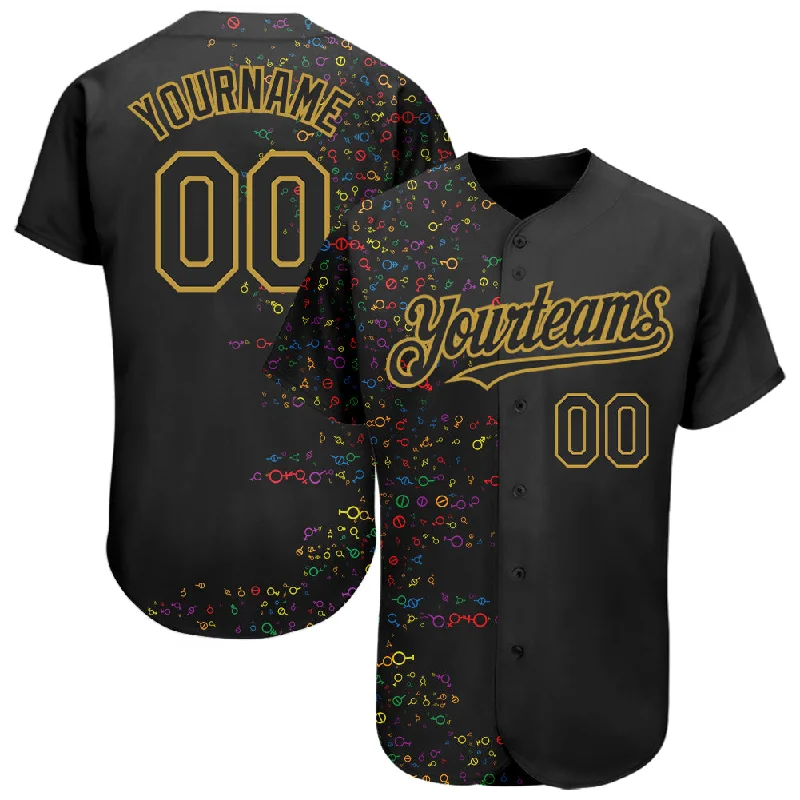 Baseball Jersey For Men-Custom Rainbow For Pride Month Love Is Love LGBT 3D Authentic Baseball Jersey