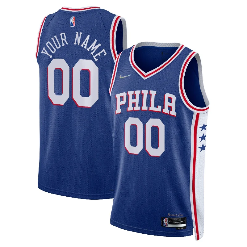 Basketball Jersey For Corporate Gifts-Philadelphia 76ers 2021/22 Diamond Swingman Custom Basketball Jersey - Icon Edition - Royal