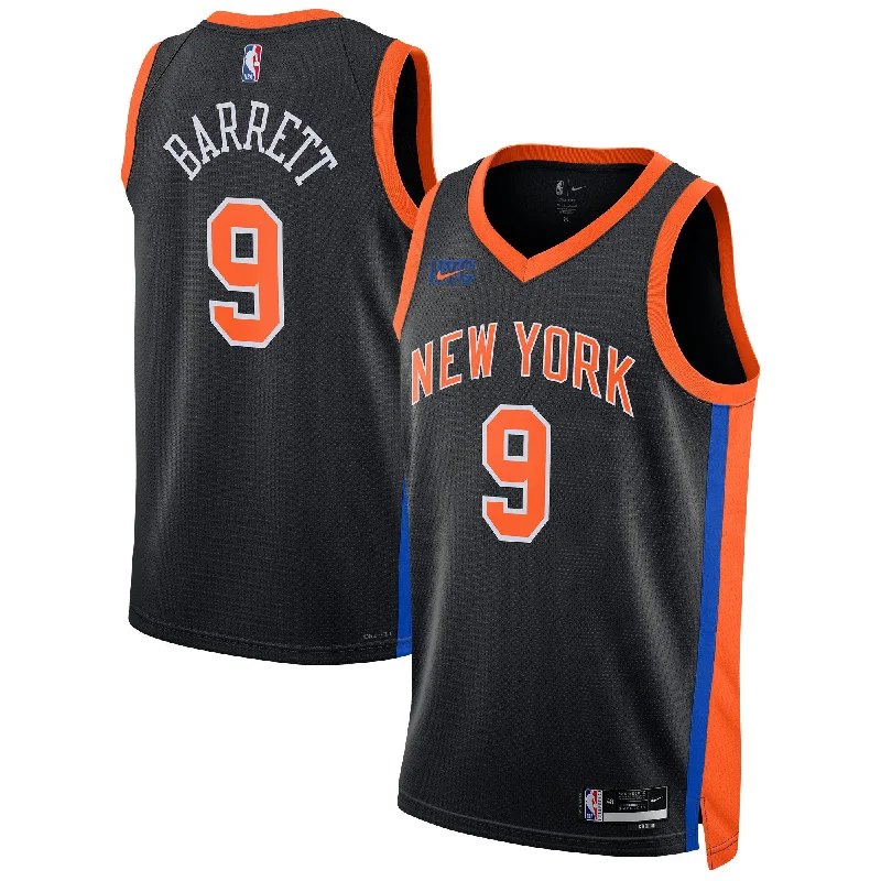 Basketball Jersey For Marketing Campaigns-Rj  New York Knicks Unisex 2022/23 Swingman Basketball Jersey - City Edition - Black