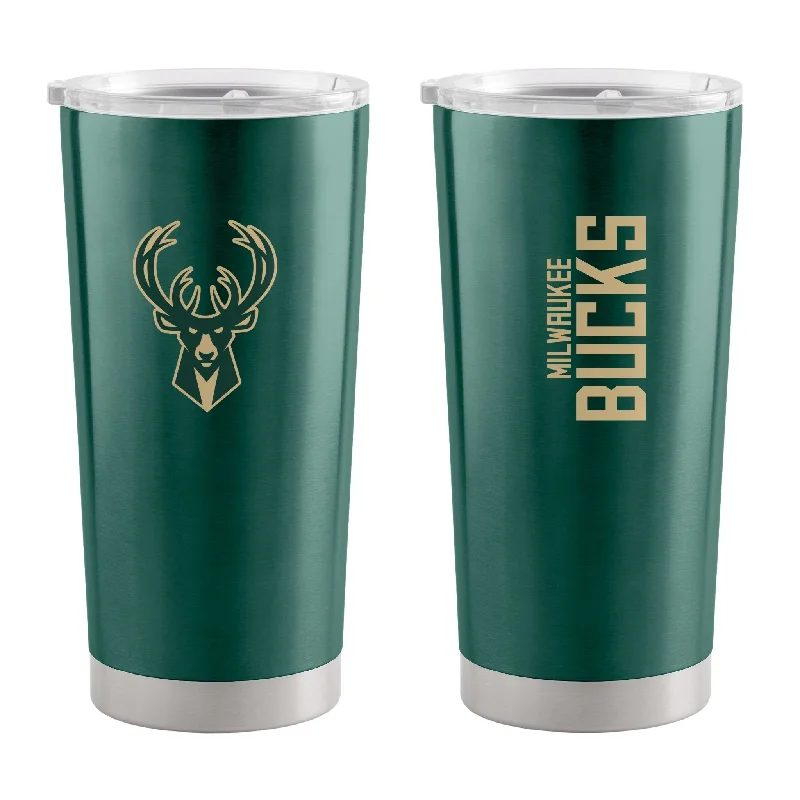 Team Mug With Personalized Artwork-Milwaukee Bucks 20oz Gameday Stainless Steel Tumbler