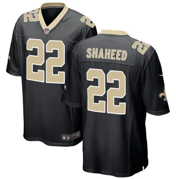 Football Jersey For International Fan Apparel-Men's New Orleans Saints #22 Rashid Shaheed Black Football Stitched Game Jersey