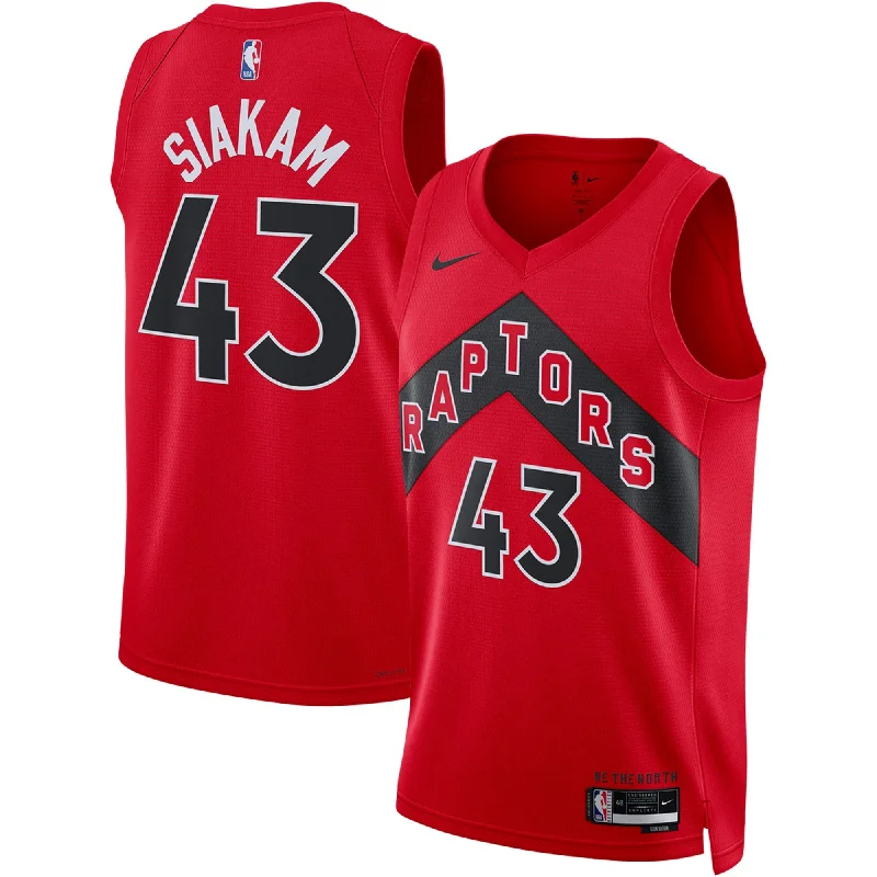 Basketball Jersey For Business Branding-Pascal Siakam Toronto Raptors Unisex Swingman Basketball Jersey - Icon Edition - Red