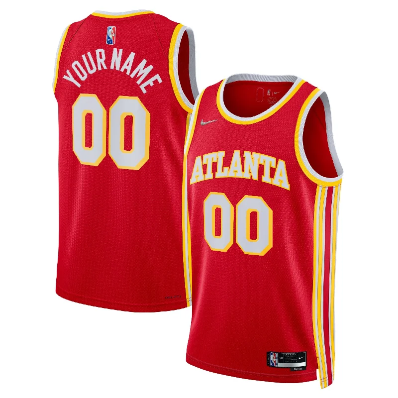 Basketball Jersey For Group Orders and Bulk Purchases-Atlanta Hawks 2021/22 Diamond Swingman Custom Basketball Jersey - Icon Edition - Red