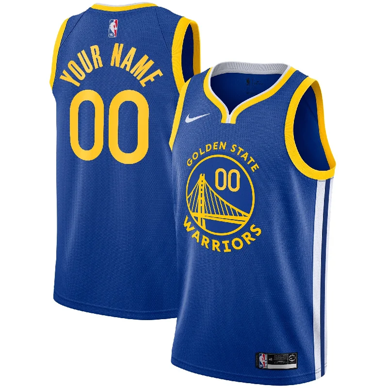 Custom Basketball Jersey For Group Gifts-Golden State Warriors Unisex 2019/20 Custom Swingman Basketball Jersey - Royal - Icon Edition