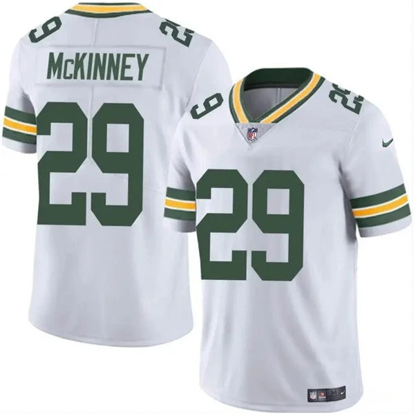 Football Jersey For Corporate Apparel Orders-Men's Green Bay Packers #29 Xavier McKinney White Vapor Limited Football Stitched Jersey