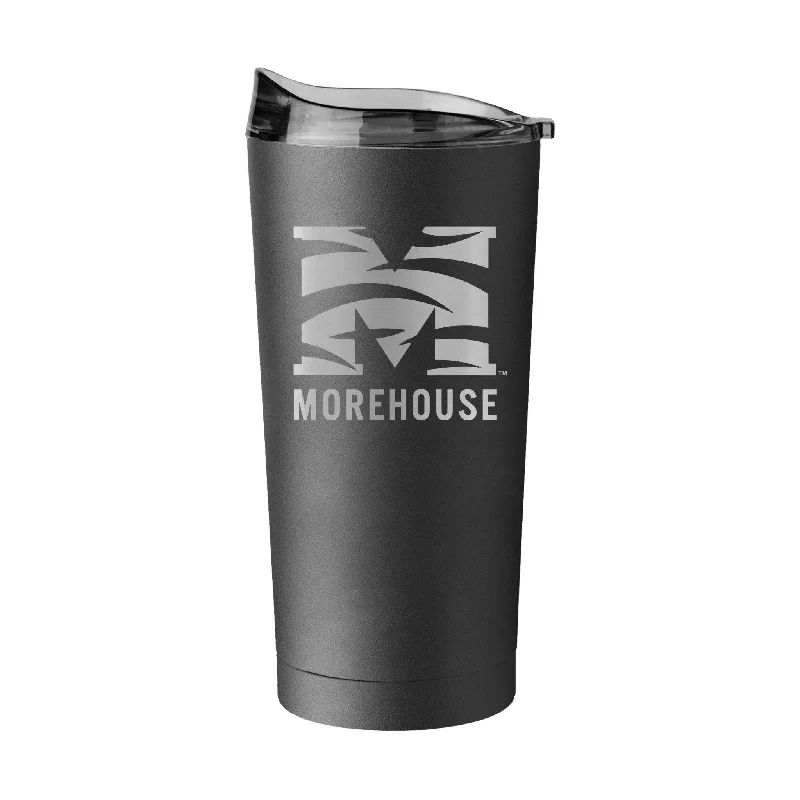 Team Mug For Players-Morehouse College GunMetal 20oz Black Powder Coat Tumbler