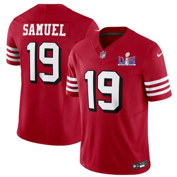 Football Jersey For Family Customization-Men's San Francisco 49ers #19 Deebo Samuel Red 2023 F.U.S.E. NFC West Champions Patch Alternate Football Stitched Jersey