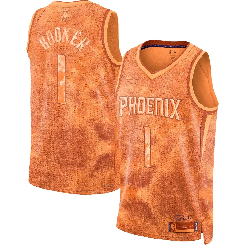 Basketball Jersey For Collectors-Devin Booker Phoenix Suns Unisex Select Series Swingman Basketball Jersey - Orange