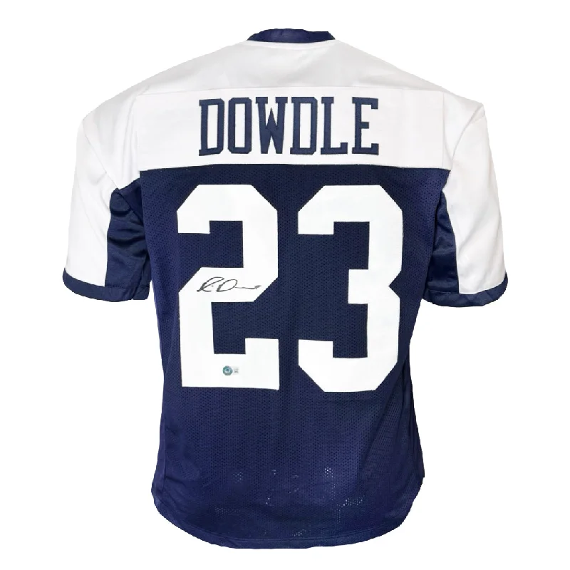 Rugby Jersey For Active Wear-Rico Dowdle Signed Dallas Thanksgiving Football Jersey (Beckett)