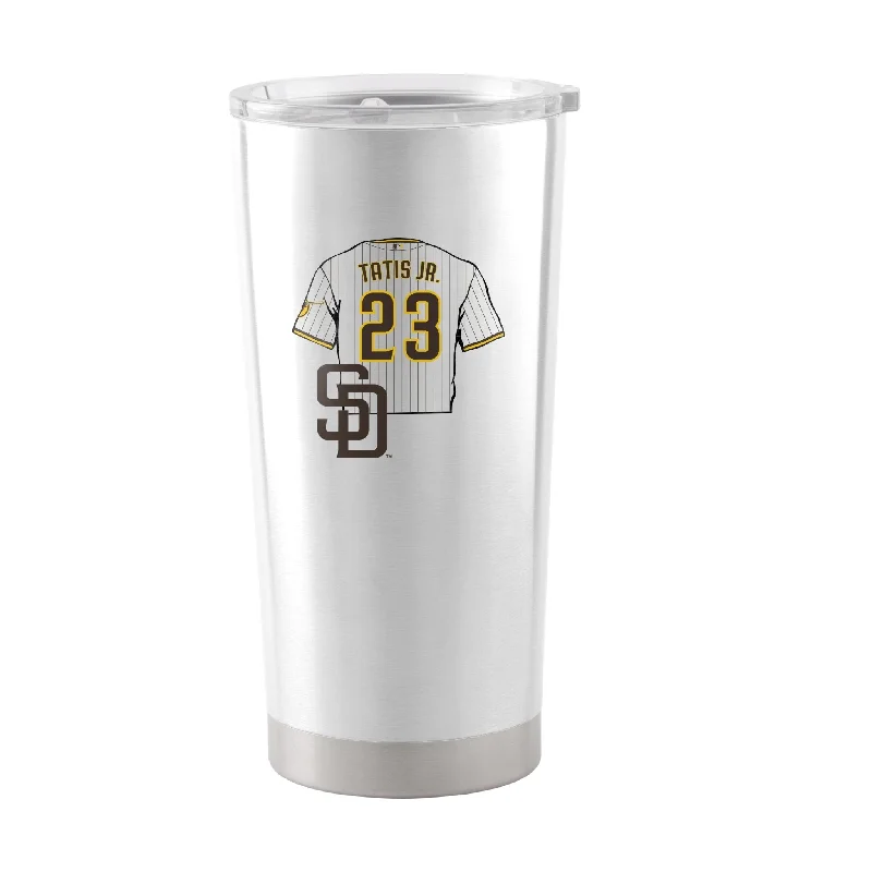 Custom Team Mug For Matching Gifts-San Diego Padres Tatis Jr. 20oz Stainless Steel Tumbler