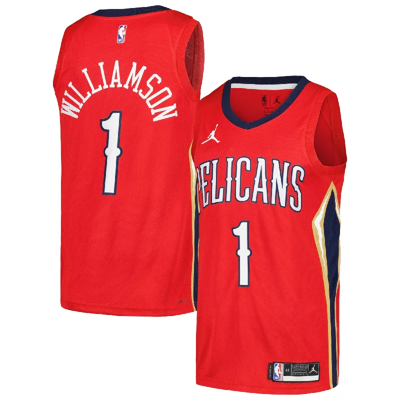 Basketball Jersey For Fan Apparel-Zion Williamson New Orleans Pelicans Jordan Brand Swingman Player Basketball Jersey - Statement Edition - Red