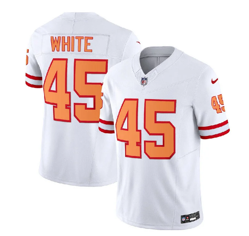 Football Jersey For Holiday Custom Orders-Men's Tampa Bay Buccaneers #45 Devin White Throwback Limited Football Stitched Jersey