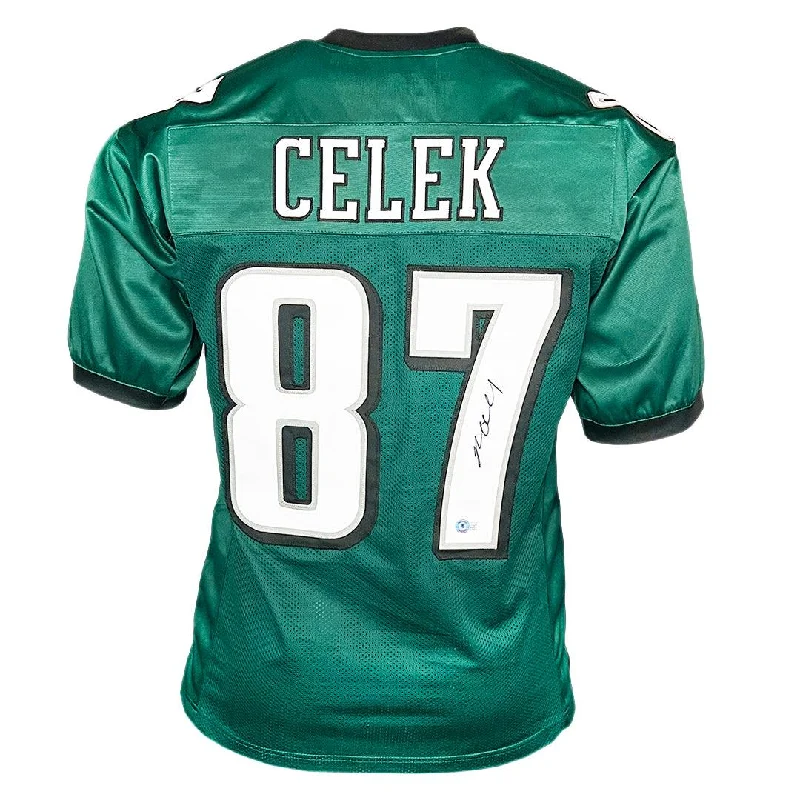 Rugby Jersey For Corporate Gifts-Brent Celek Signed Philadelphia Green Football Jersey (Beckett)