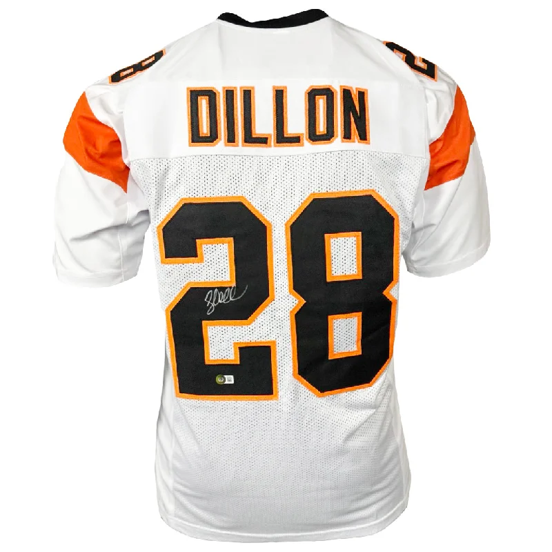 Rugby Jersey For Custom Teams-Corey Dillon Signed Cincinnati White Football Jersey (Beckett)